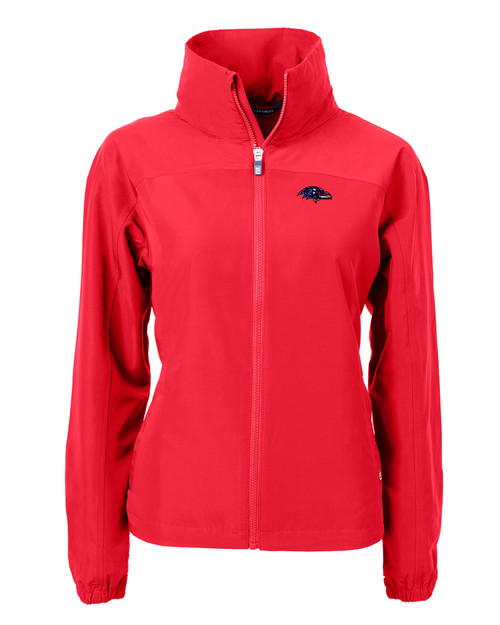 Baltimore Ravens Americana Cutter & Buck Charter Eco Recycled Womens Full-Zip Jacket RD_MANN_HG 1