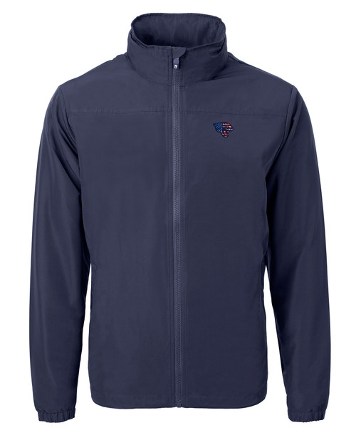 Jacksonville Jaguars Americana Cutter & Buck Charter Eco Recycled Mens Full-Zip Jacket NVBU_MANN_HG 1