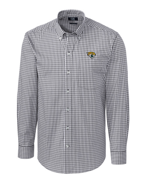 Jacksonville Jaguars Cutter & Buck Easy Care Stretch Gingham Mens Big and Tall Long Sleeve Dress Shirt CC_MANN_HG 1