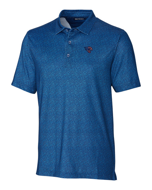Jacksonville Jaguars Americana Cutter & Buck Pike Micro Floral Print Stretch Mens Polo IND_MANN_HG 1