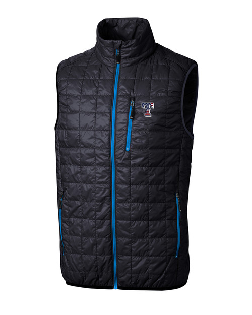 Texas Rangers Stars & Stripes Cutter & Buck Rainier PrimaLoft® Mens Eco Insulated Full Zip Puffer Vest DN_MANN_HG 1