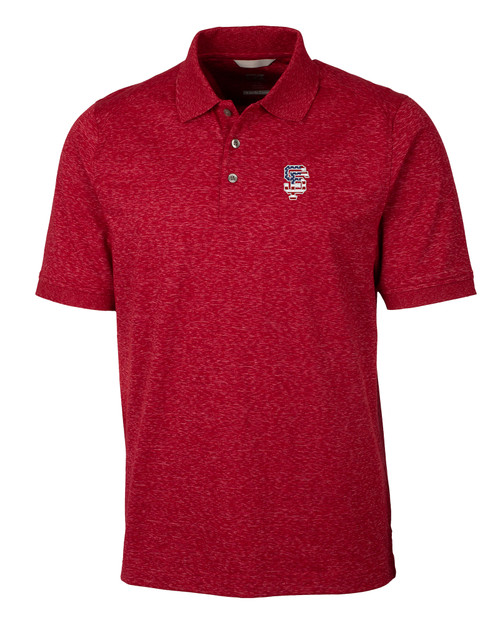 San Francisco Giants Stars & Stripes Cutter & Buck Advantage Tri-Blend Space Dye Mens Big and Tall Polo DCR_MANN_HG 1