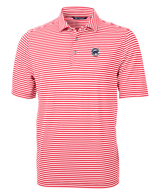 Chicago Cubs Stars & Stripes Cutter & Buck Virtue Eco Pique Stripe Recycled Mens Big and Tall Polo RD_MANN_HG 1