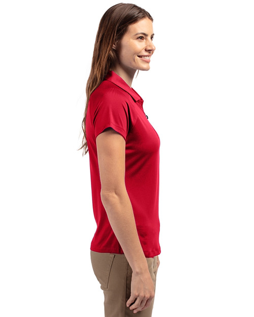 Seattle Seahawks Americana Cutter & Buck Forge Stretch Womens Short Sleeve Polo Cardinal Red Side