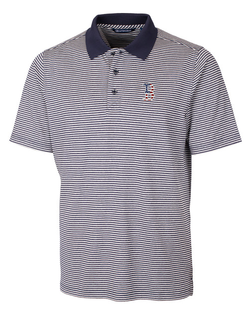 Boston Red Sox Stars & Stripes Cutter & Buck Forge Tonal Stripe Stretch Mens Polo LYN_MANN_HG 1