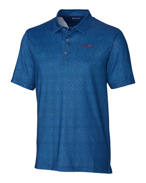 San Francisco 49ers Americana Cutter & Buck Pike Micro Floral Print Stretch Mens Polo IND_MANN_HG 1