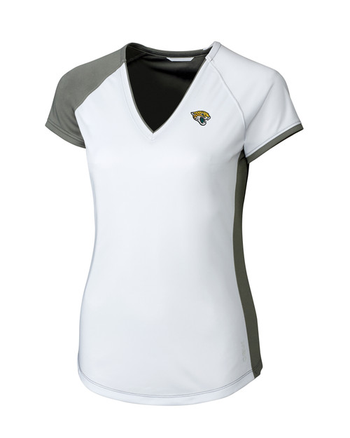 Jacksonville Jaguars CBUK Womens Short Sleeve Presley V Neck EG_MANN_HG 1