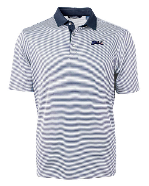 Philadelphia Eagles Americana Cutter & Buck Virtue Eco Pique Micro Stripe Recycled Mens Polo NVBW_MANN_HG 1