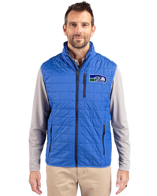 Seattle Seahawks Historic Cutter & Buck Rainier PrimaLoft® Mens Eco Insulated Full Zip Puffer Vest RY_PRO_HG 