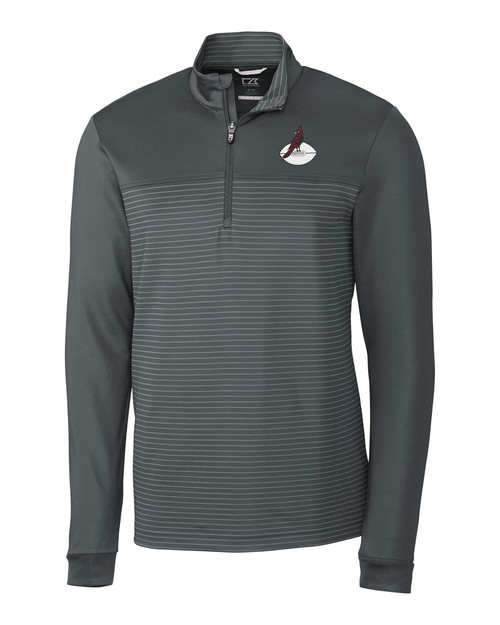 Arizona Cardinals Historic Cutter & Buck Traverse Stripe Stretch Quarter Zip Mens Pullover EG_MANN_HG 1