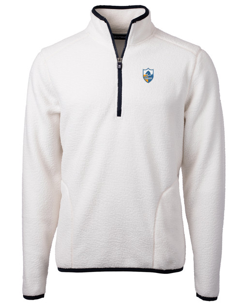 Los Angeles Chargers Historic Cutter & Buck Cascade Eco Sherpa Fleece Mens Quarter Zip Jacket SHNV_MANN_HG 1