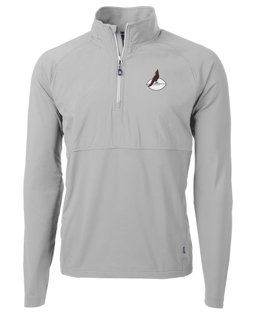 Arizona Cardinals Historic Cutter & Buck Adapt Eco Knit Hybrid Recycled Mens Quarter Zip POL_MANN_HG 1