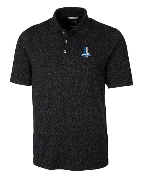 Detroit Lions Historic Cutter & Buck Advantage Tri-Blend Space Dye Mens Polo DKB_MANN_HG 1