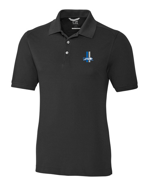 Detroit Lions Historic Cutter & Buck Advantage Tri-Blend Pique Mens Big and Tall Polo BL_MANN_HG 1