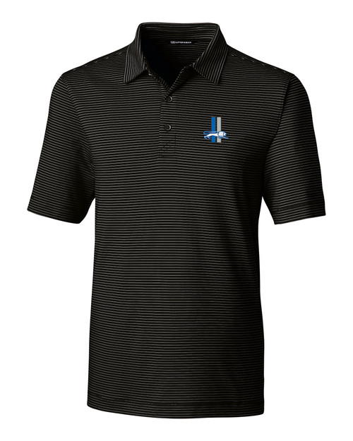 Detroit Lions Historic Cutter & Buck Forge Pencil Stripe Stretch Mens Big and Tall Polo BL_MANN_HG 1