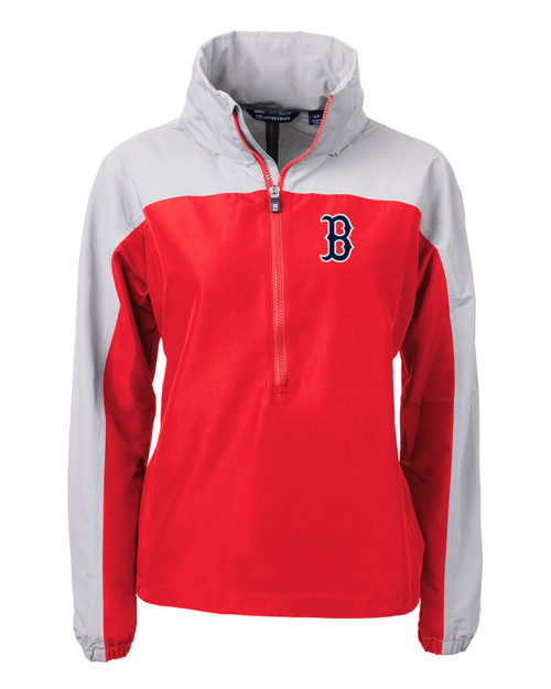 Boston Red Sox Cutter & Buck Charter Eco Recycled Womens Anorak Jacket RDPO_MANN_HG 1