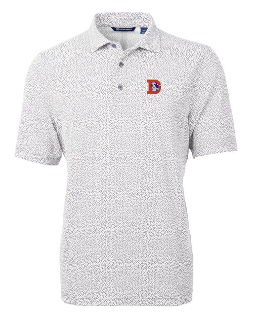 Denver Broncos Historic Cutter & Buck Virtue Eco Pique Botanical Print Recycled Mens Polo POL_MANN_HG 1