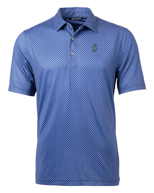 Seattle Mariners Cutter & Buck Big & Tall Advantage Tri-Blend Pique Polo -  White