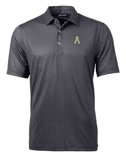 Appalachian State Mountaineers Cutter & Buck Pike Banner Print Stretch Mens Big & Tall Polo BL_MANN_HG 