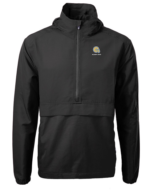 Albany State University Golden Rams Cutter & Buck Charter Eco Recycled Mens Anorak Jacket BL_MANN_HG 