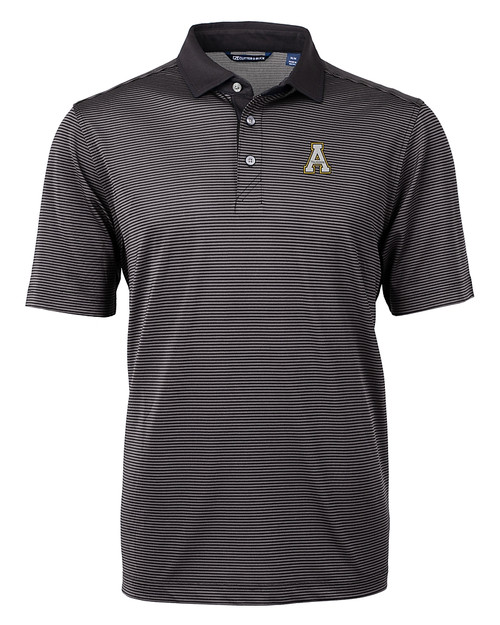 Appalachian State Mountaineers Cutter & Buck Virtue Eco Pique Micro Stripe Recycled Mens Big & Tall Polo BLEG_MANN_HG 