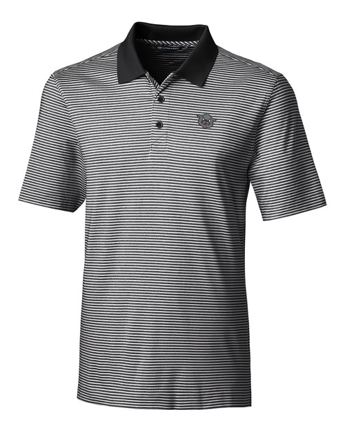 Cincinnati Bearcats College Vault Cutter & Buck Forge Tonal Stripe Stretch Mens Big and Tall Polo BL_MANN_HG 1