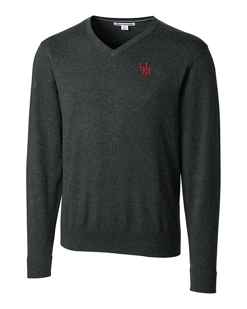 Ole Miss Rebels College Vault Cutter & Buck Lakemont Tri-Blend Mens V-Neck Pullover Sweater CCH_MANN_HG 