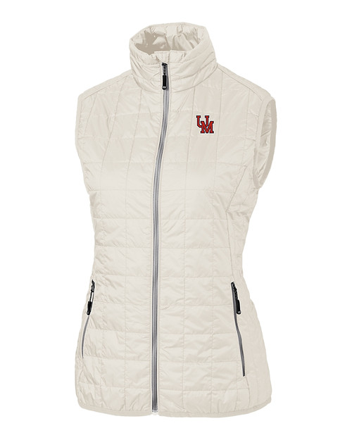 Ole Miss Rebels College Vault Cutter & Buck Rainier PrimaLoft® Womens Eco Insulated Full Zip Puffer Vest CCO_MANN_HG 