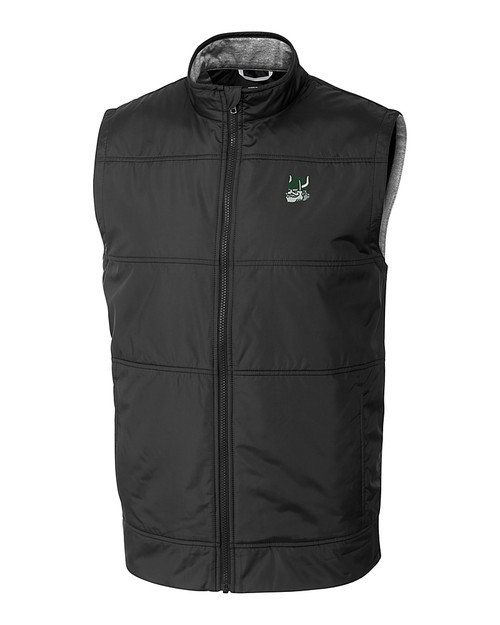 Portland State Vikings College Vault Cutter & Buck Stealth Hybrid Quilted Mens Big and Tall Windbreaker Vest BL_MANN_HG 