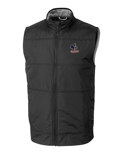 Delaware Fightin' Blue Hens College Vault Cutter & Buck Stealth Hybrid Quilted Mens Big and Tall Windbreaker Vest BL_MANN_HG 