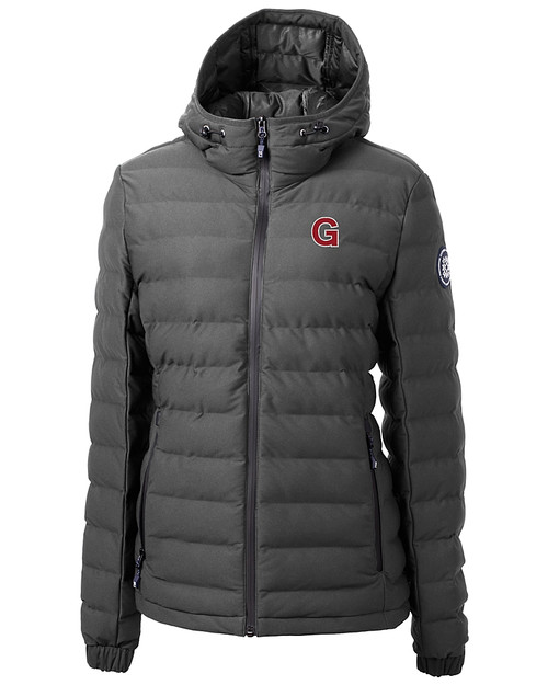 Gonzaga Bulldogs College Vault Cutter & Buck Mission Ridge Repreve® Eco Insulated Womens Puffer Jacket EG_MANN_HG 