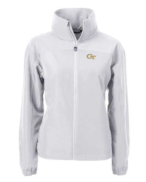 Georgia Tech Yellow Jackets Cutter & Buck Charter Eco Recycled Womens Full-Zip Jacket POL_MANN_HG 1