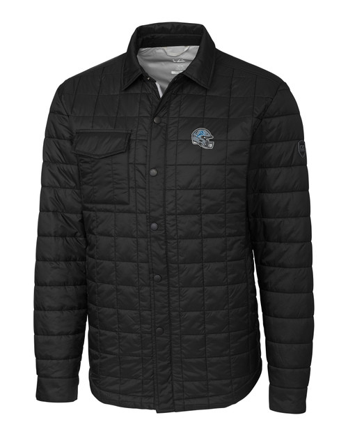 Detroit Lions NFL Helmet Cutter & Buck Rainier PrimaLoft® Mens Eco Insulated Quilted Shirt Jacket BL_MANN_HG 1