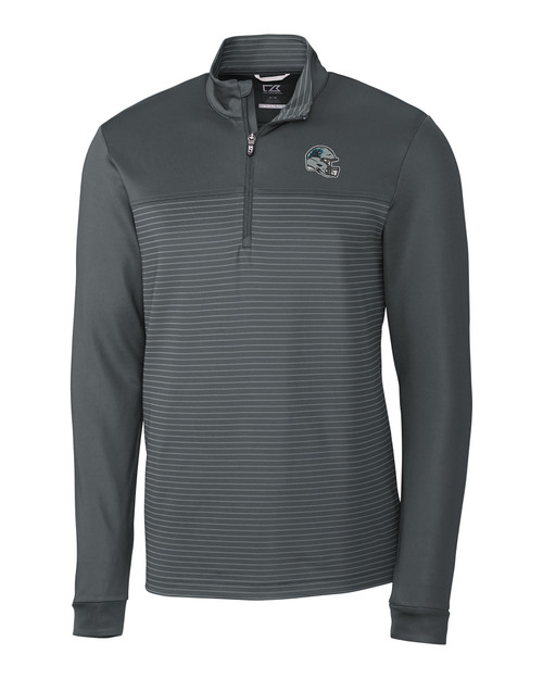 Carolina Panthers NFL Helmet Cutter & Buck Traverse Stripe Stretch Quarter Zip Mens Pullover EG_MANN_HG 1