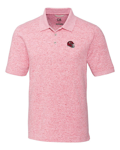 Kansas City Chiefs NFL Helmet Cutter & Buck Advantage Tri-Blend Space Dye Mens Polo Cardinal Red Mannequin