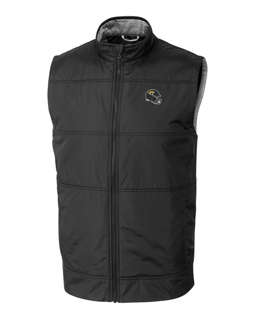 Jacksonville Jaguars NFL Helmet Cutter & Buck Stealth Hybrid Quilted Mens Big and Tall Windbreaker Vest BL_MANN_HG 1