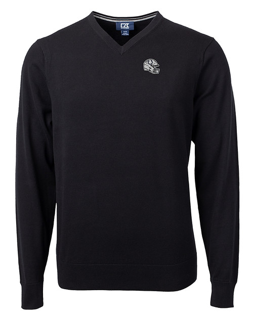 Indianapolis Colts NFL Helmet Cutter & Buck Lakemont Tri-Blend Mens V-Neck Pullover Sweater Black Mannequin