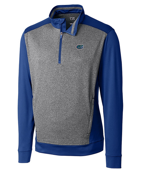 Florida Gators Cutter & Buck Replay Half-Zip Tour Blue Mannequin