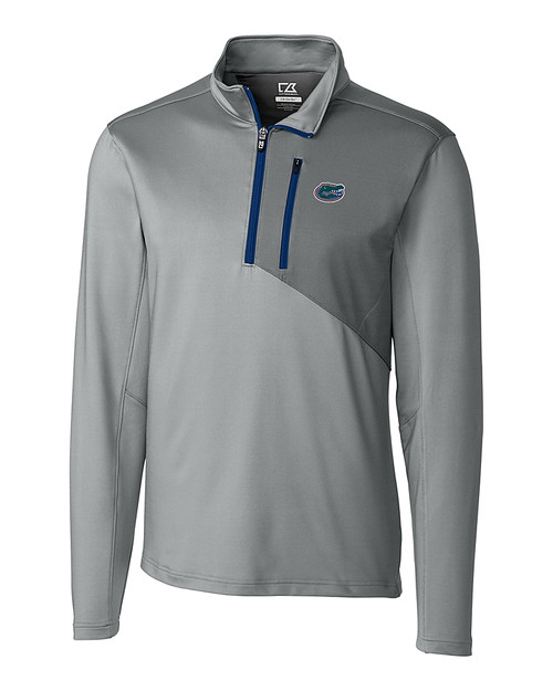 Florida Gators Cutter & Buck Shaw Hybrid Half Zip Oxide/Tour Blue Mannequin