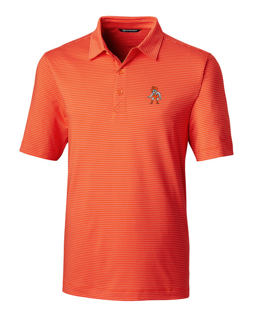 Oklahoma State Cowboys Wrestling Pete Cutter & Buck Forge Pencil Stripe Stretch Mens Polo CLO_MANN_HG 1