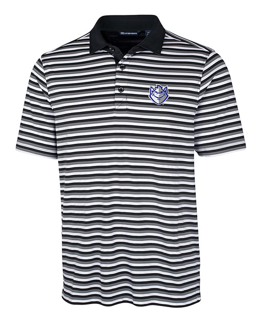 Saint Louis Billikens Cutter & Buck Mens Forge Polo Multi Stripe Black Mannequin
