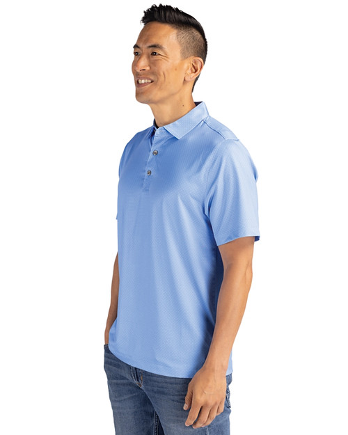 Baltimore Orioles Cutter & Buck Big & Tall Pike Eco Tonal Geo Print Stretch  Recycled Polo - Gray