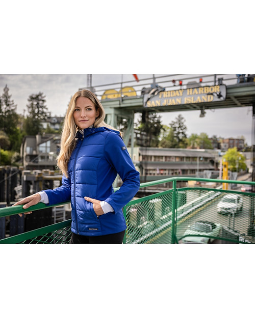 Women's Cutter & Buck Navy St. Louis Cardinals Evoke Eco Softshell Recycled Full-Zip Jacket