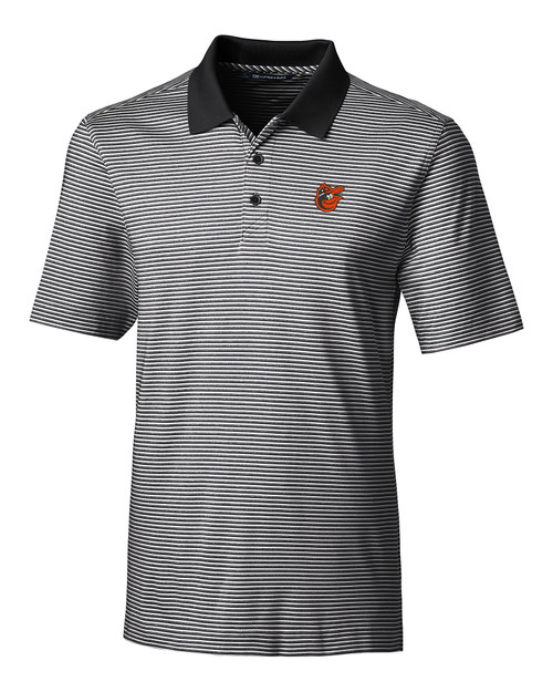 Baltimore Orioles Cooperstown Cutter & Buck Forge Tonal Stripe Stretch Mens Polo BL_MANN_HG 1