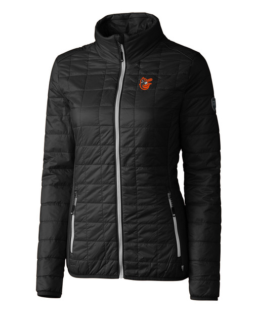 Baltimore Orioles Cooperstown Cutter & Buck Rainier PrimaLoft®  Womens Eco Insulated Full Zip Puffer Jacket BL_MANN_HG 1