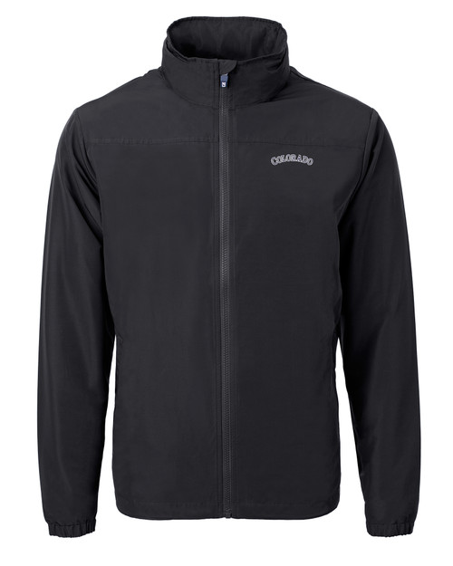 Colorado Rockies Cooperstown Cutter & Buck Charter Eco Knit Recycled Big & Tall Full-Zip Jacket BL_MANN_HG 1