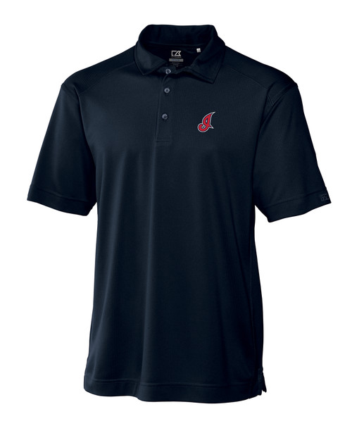 Cleveland Indians Cooperstown Cutter & Buck CB Drytec Genre Textured Solid Mens Big and Tall Polo NVBU_MANN_HG 1