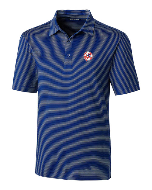 New York Yankees Cooperstown Cutter & Buck Forge Pencil Stripe Stretch Mens Big and Tall Polo TBL_MANN_HG 1