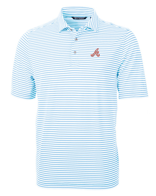 Atlanta Braves Cooperstown Cutter & Buck Virtue Eco Pique Stripe Recycled Mens Big and Tall Polo ALS_MANN_HG 1