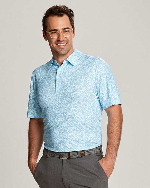 Cutter & Buck Pike Polo Vertical Vine Print Orbit Front